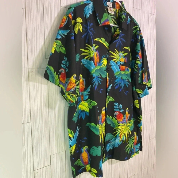 Rima Signature No‑Iron Wrinkle‑Free Beach Shirt – Men’s Size L Tropical Casual - Picture 6 of 7